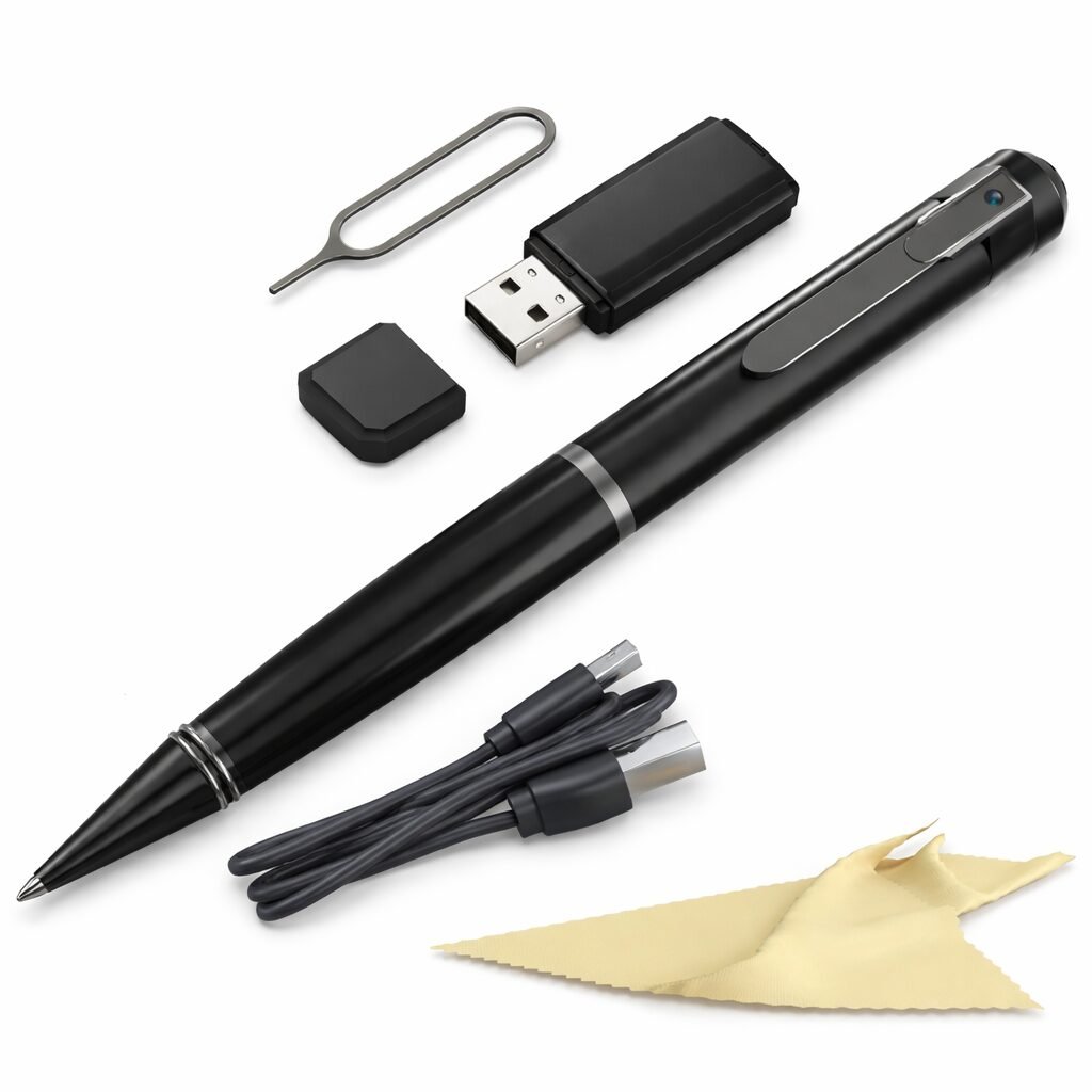 Spy pen camera full HD 1080p hidden camera with motion detection and audio recording for home and office security